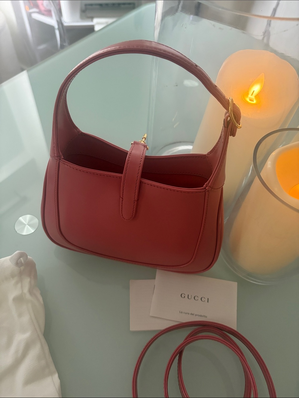 Gucci coral color Jackie Shoulder Bag with Gold Hardware - Picture 3 of 4